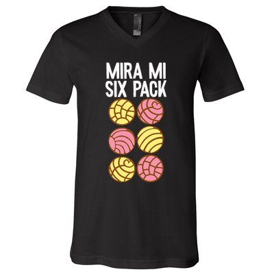 Conchas Pan Dulce Latina Mexican Mujer Concha Pastry V-Neck T-Shirt