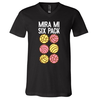 Conchas Pan Dulce Latina Mexican Mujer Concha Pastry V-Neck T-Shirt