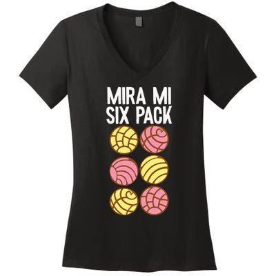 Conchas Pan Dulce Latina Mexican Mujer Concha Pastry Women's V-Neck T-Shirt