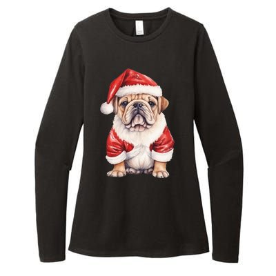 Christmas Pug Dog Cute Holiday Womens CVC Long Sleeve Shirt