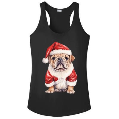 Christmas Pug Dog Cute Holiday Ladies PosiCharge Competitor Racerback Tank