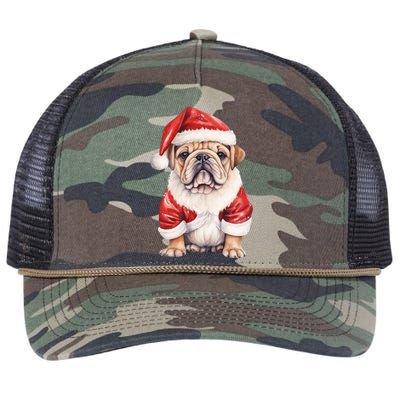 Christmas Pug Dog Cute Holiday Retro Rope Trucker Hat Cap