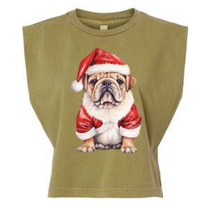 Christmas Pug Dog Cute Holiday Garment-Dyed Women's Muscle Tee