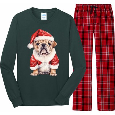 Christmas Pug Dog Cute Holiday Long Sleeve Pajama Set