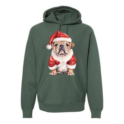 Christmas Pug Dog Cute Holiday Premium Hoodie