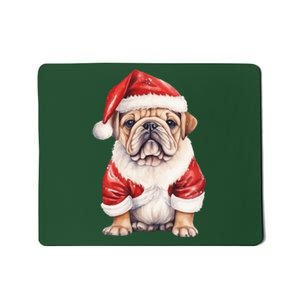 Christmas Pug Dog Cute Holiday Mousepad