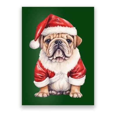 Christmas Pug Dog Cute Holiday Poster