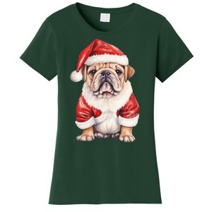 Christmas Pug Dog Cute Holiday Women's T-Shirt