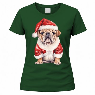 Christmas Pug Dog Cute Holiday Women's T-Shirt