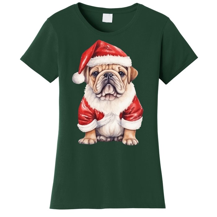 Christmas Pug Dog Cute Holiday Women's T-Shirt