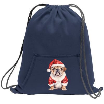 Christmas Pug Dog Cute Holiday Sweatshirt Cinch Pack Bag