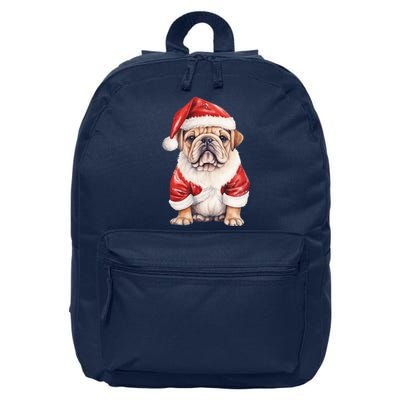 Christmas Pug Dog Cute Holiday 16 in Basic Backpack