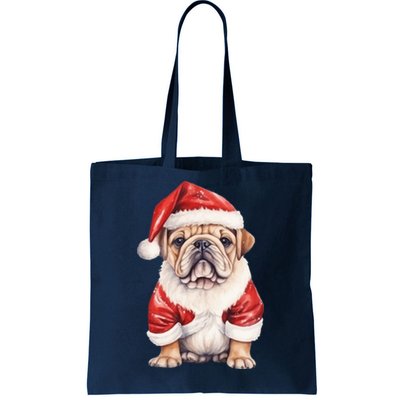 Christmas Pug Dog Cute Holiday Tote Bag