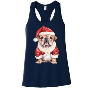 Christmas Pug Dog Cute Holiday Women's Racerback Tank