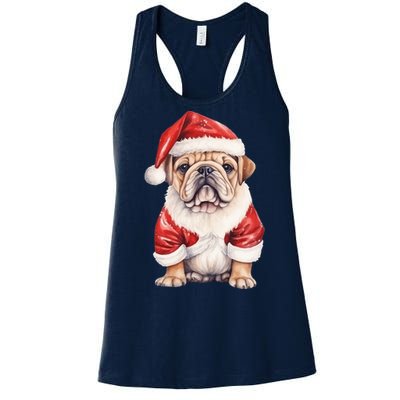 Christmas Pug Dog Cute Holiday Women's Racerback Tank