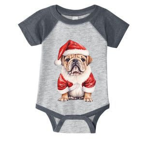 Christmas Pug Dog Cute Holiday Infant Baby Jersey Bodysuit