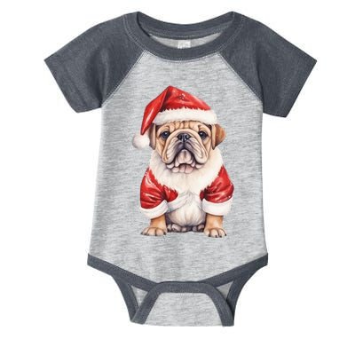 Christmas Pug Dog Cute Holiday Infant Baby Jersey Bodysuit