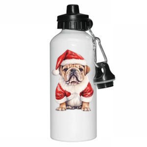 Christmas Pug Dog Cute Holiday Aluminum Water Bottle