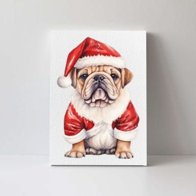 Christmas Pug Dog Cute Holiday Canvas