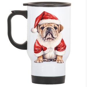 Christmas Pug Dog Cute Holiday Stainless Steel Travel Mug