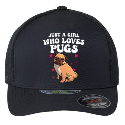 Cute Pug Design Dog Owner Puppy Pug Lover Flexfit Unipanel Trucker Cap