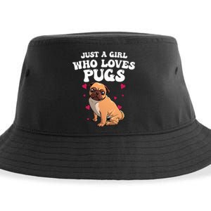 Cute Pug Design Dog Owner Puppy Pug Lover Sustainable Bucket Hat