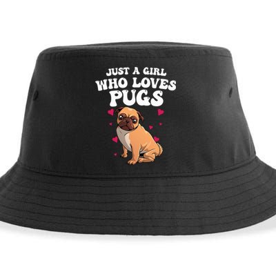 Cute Pug Design Dog Owner Puppy Pug Lover Sustainable Bucket Hat