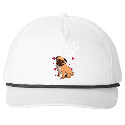 Cute Pug Design Dog Owner Puppy Pug Lover Snapback Five-Panel Rope Hat