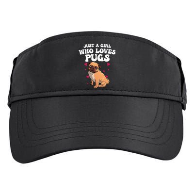 Cute Pug Design Dog Owner Puppy Pug Lover Adult Drive Performance Visor