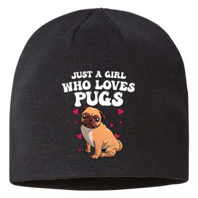 Cute Pug Design Dog Owner Puppy Pug Lover Sustainable Beanie