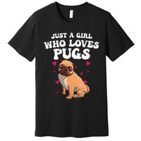 Cute Pug Design Dog Owner Puppy Pug Lover Premium T-Shirt