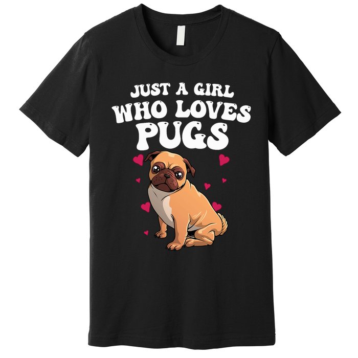 Cute Pug Design Dog Owner Puppy Pug Lover Premium T-Shirt