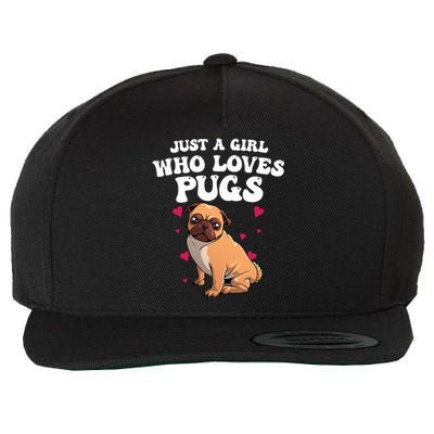 Cute Pug Design Dog Owner Puppy Pug Lover Wool Snapback Cap