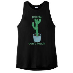 Cactus Prickly Don’T Touch Ladies PosiCharge Tri-Blend Wicking Tank