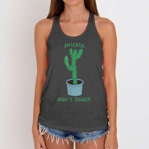 Cactus Prickly Don’T Touch Women's Knotted Racerback Tank