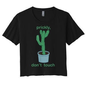 Cactus Prickly Don’T Touch Women's Crop Top Tee