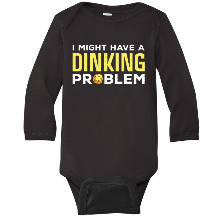 Cool Pickleball Design For Dink Pickleball Player Baby Long Sleeve Bodysuit