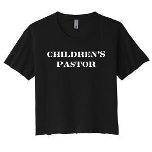 Childrens Pastor Design Christian Pastor Gift Women's Crop Top Tee