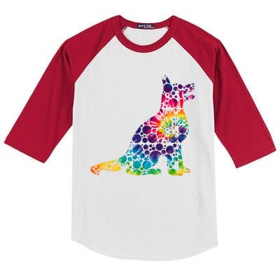 Colorful Polka Dots Dog International Dot Day Kids Colorblock Raglan Jersey