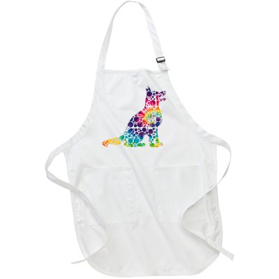 Colorful Polka Dots Dog International Dot Day Full-Length Apron With Pockets