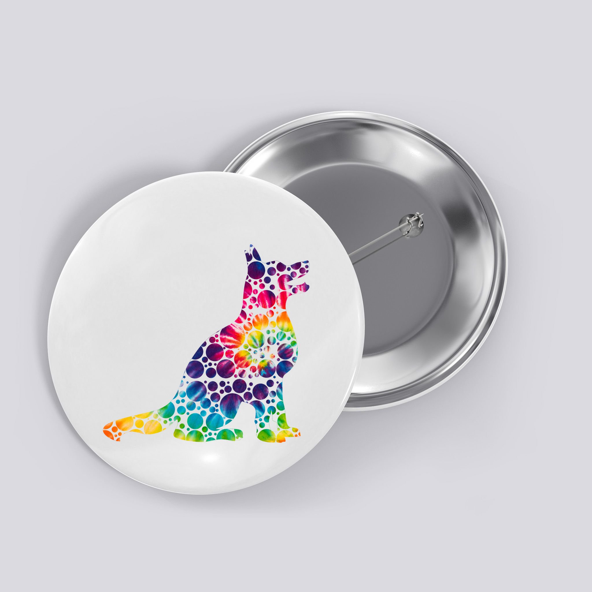 Colorful Polka Dots Dog International Dot Day Button