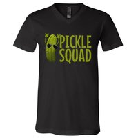 Cute Pickle Design Cucumber Pickle Lover V-Neck T-Shirt