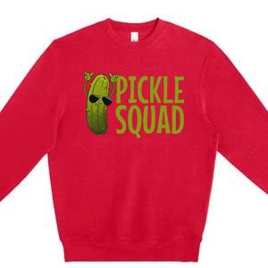 Cute Pickle Design Cucumber Pickle Lover Premium Crewneck Sweatshirt