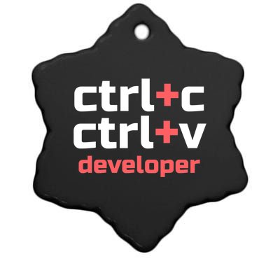 Copy Paste Developer Ctrl C Ctrl V Coder Gift Ceramic Star Ornament