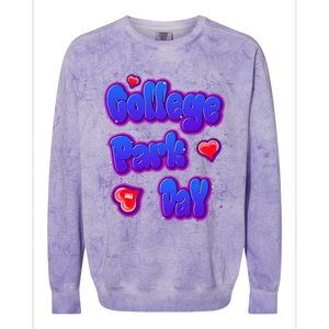 College Park Day Airbrush Colorblast Crewneck Sweatshirt