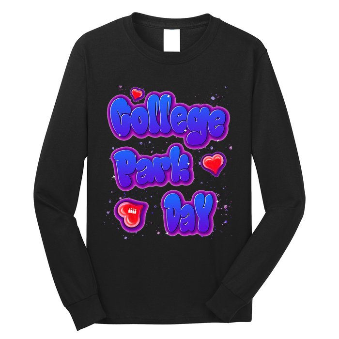 College Park Day Airbrush Long Sleeve Shirt