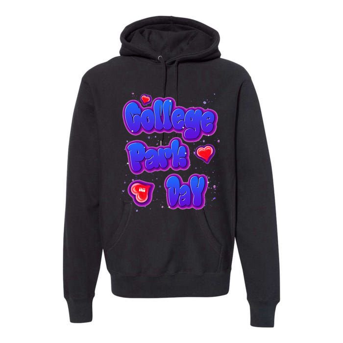 College Park Day Airbrush Premium Hoodie