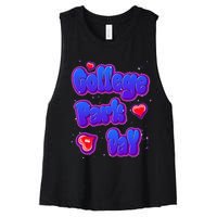 College Park Day Airbrush Women's Racerback Cropped Tank