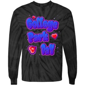 College Park Day Airbrush Tie-Dye Long Sleeve Shirt