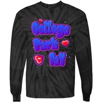 College Park Day Airbrush Tie-Dye Long Sleeve Shirt